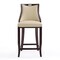 Manhattan Comfort Emperor Bar Stool in Cream and Walnut, PK3 3-BS008-CR - alternate 3